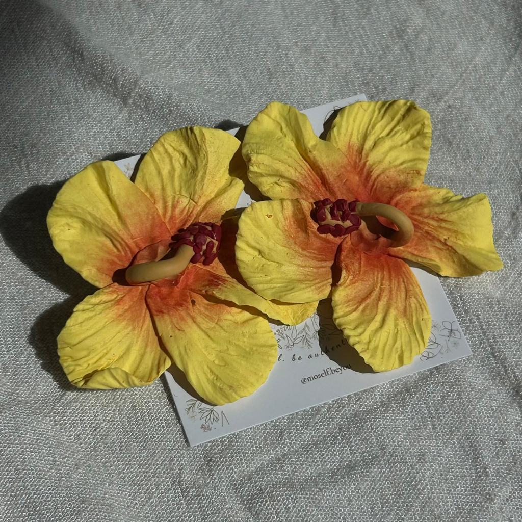 Pendientes Hibiscos