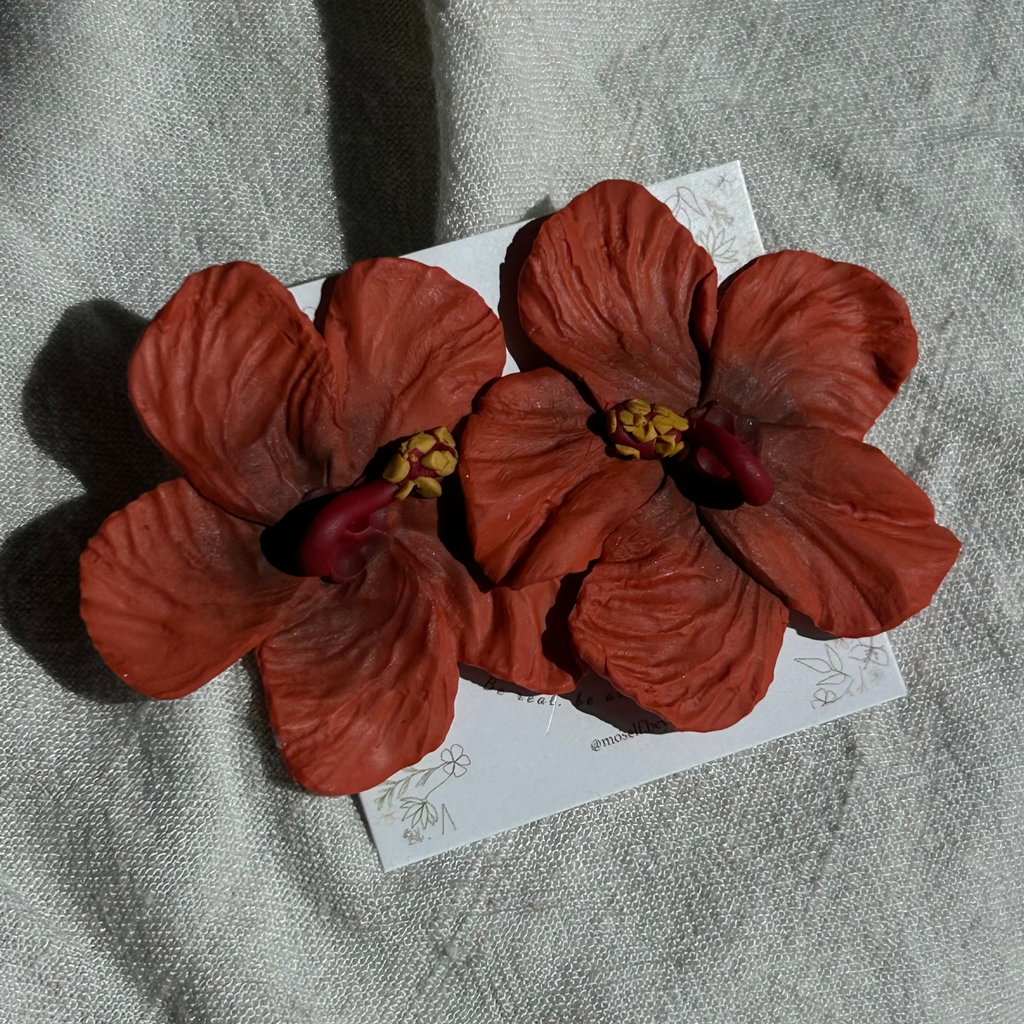 Pendientes Hibiscos