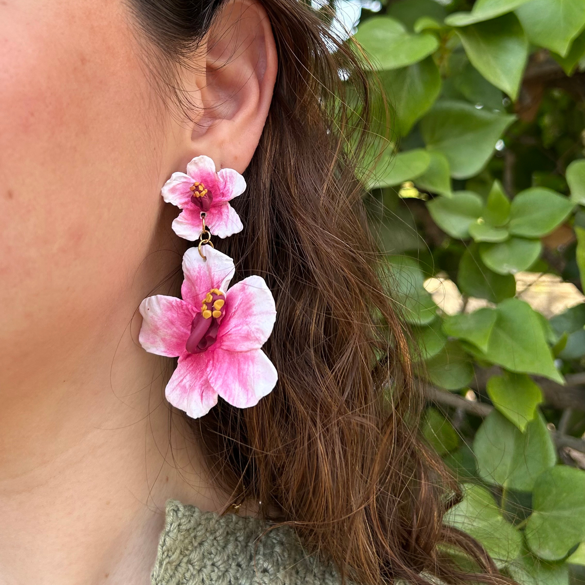 Pendientes Dúo de Hibiscos