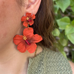 Pendientes Dúo de Hibiscos