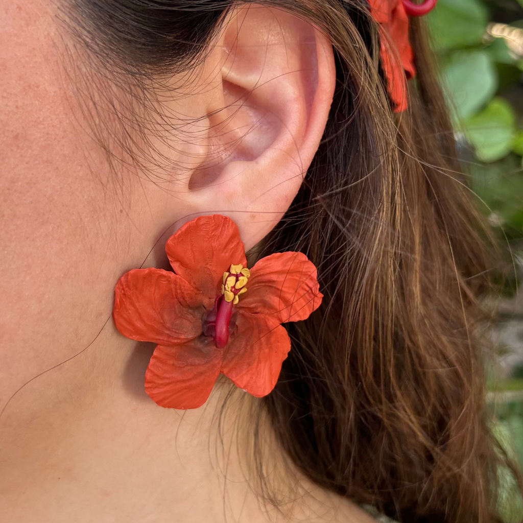 Pendientes Hibiscos