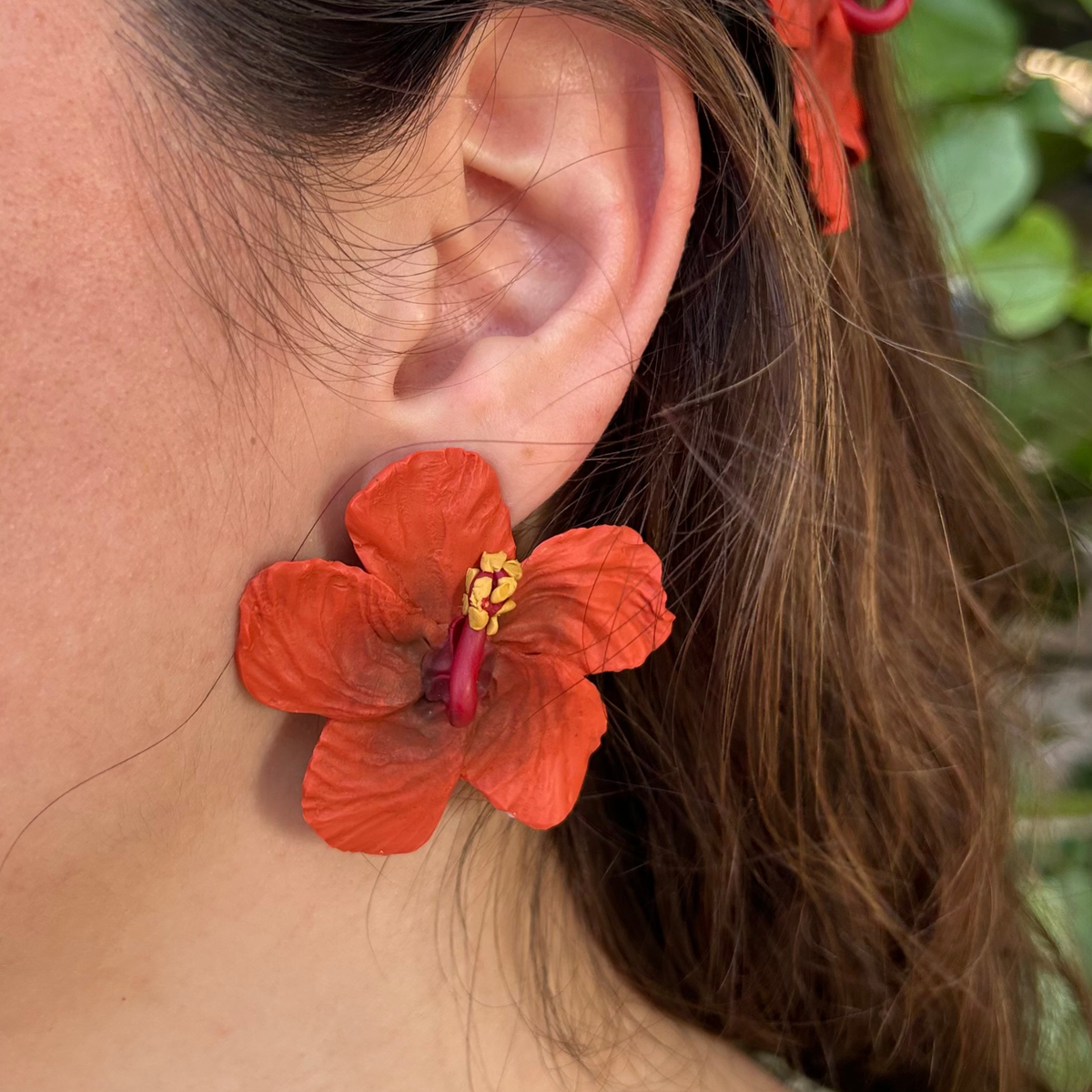Pendientes Hibiscos