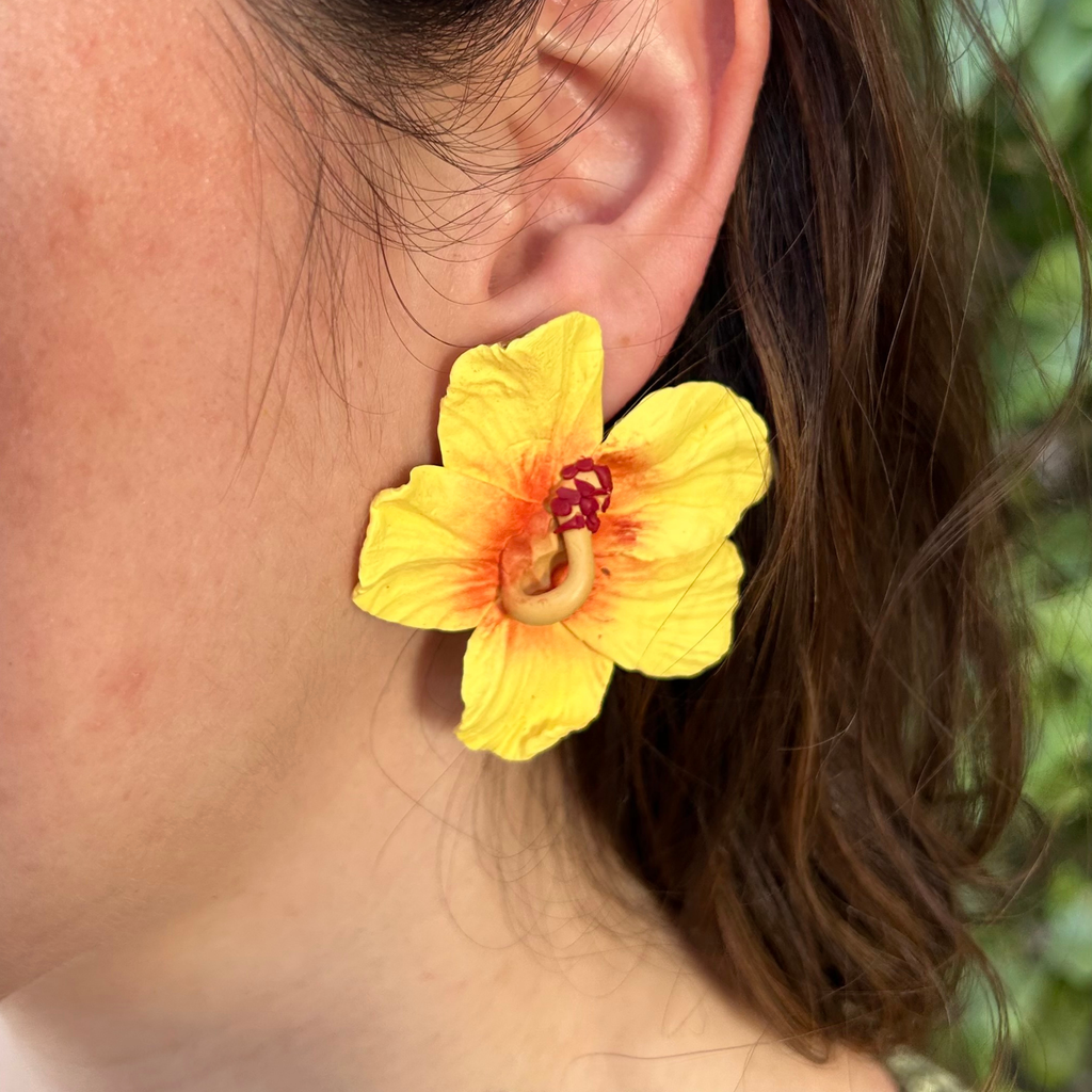 Pendientes Hibiscos