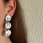 Pendientes Dionisio - estampado flor mediterránea