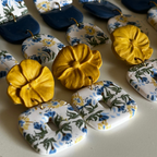 Pendientes Flora - estampado flor mediterránea