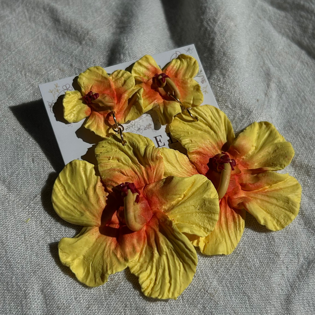 Pendientes Dúo de Hibiscos