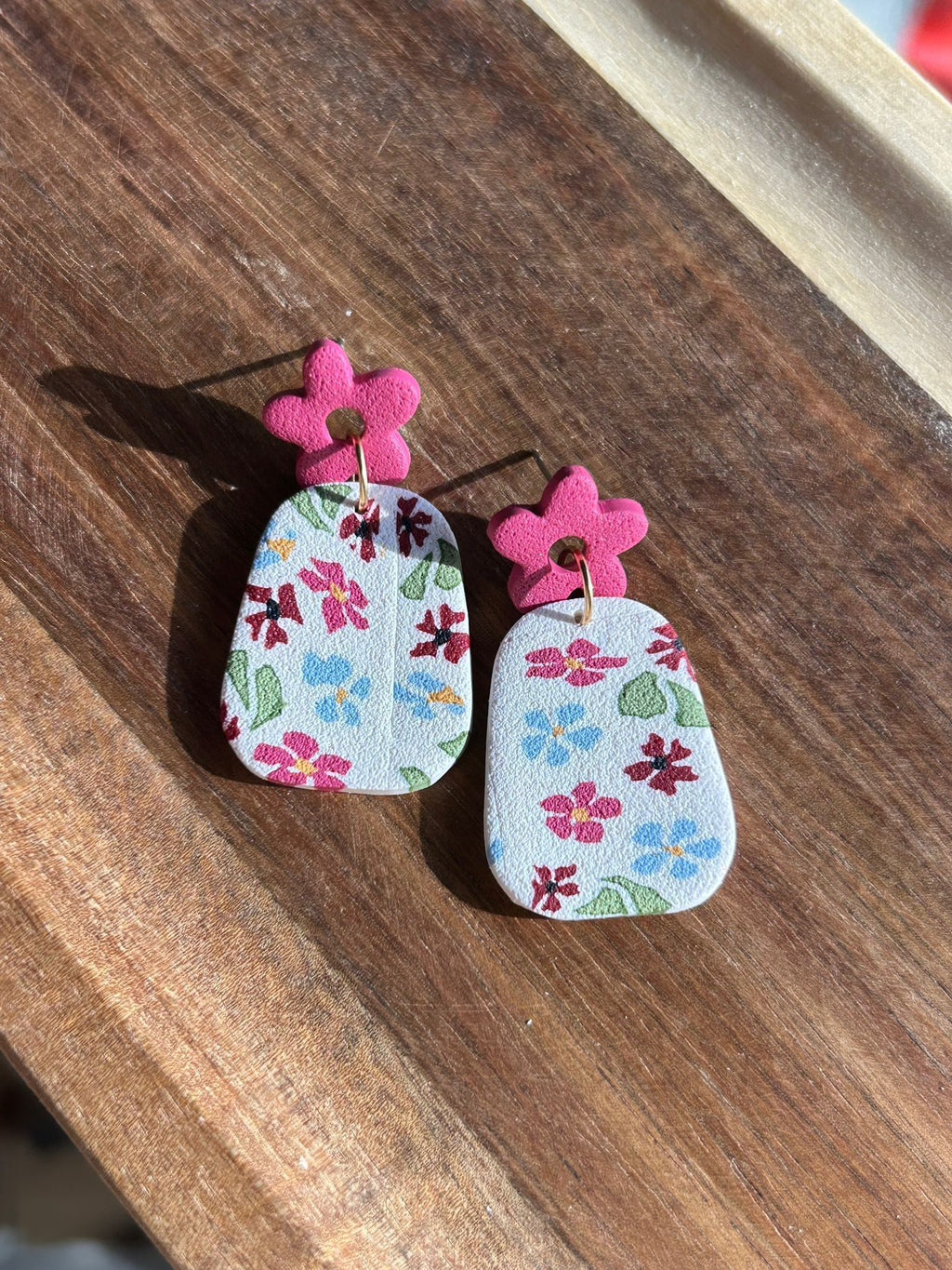 Pendientes Clio- estampado floral