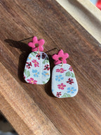 Pendientes Clio- estampado floral