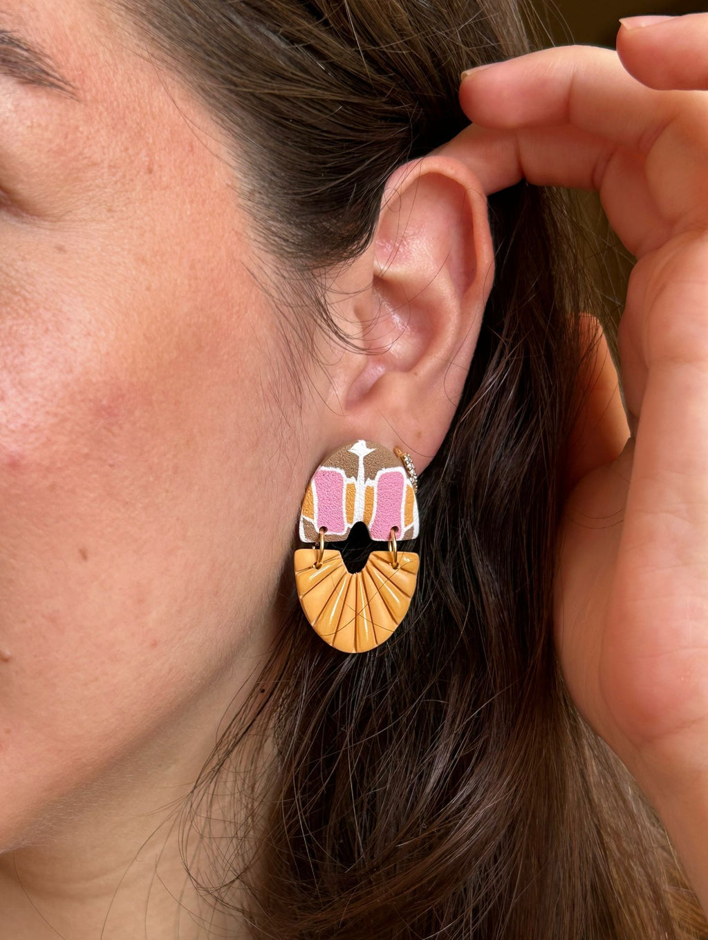 Pendientes Eos - azulejos rosas