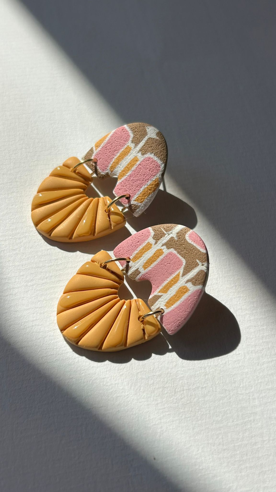 Pendientes Eos - azulejos rosas