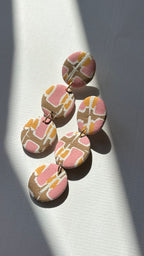 Pendientes Dionisio - azulejos rosas