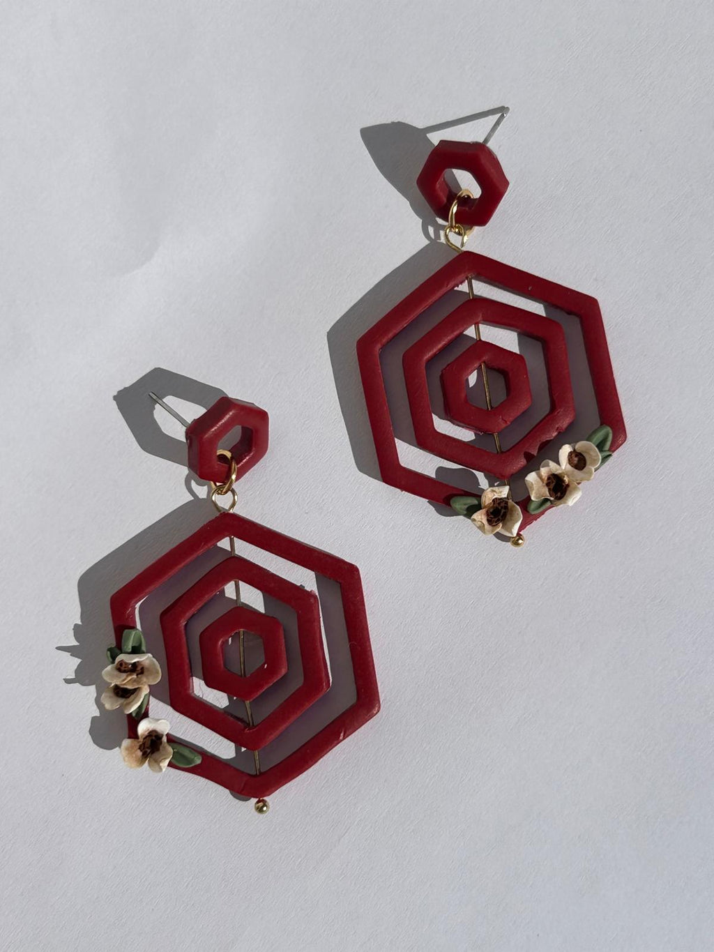 Pendientes Arachne -  burdeos