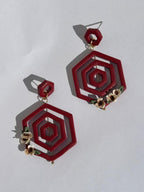 Pendientes Arachne -  burdeos