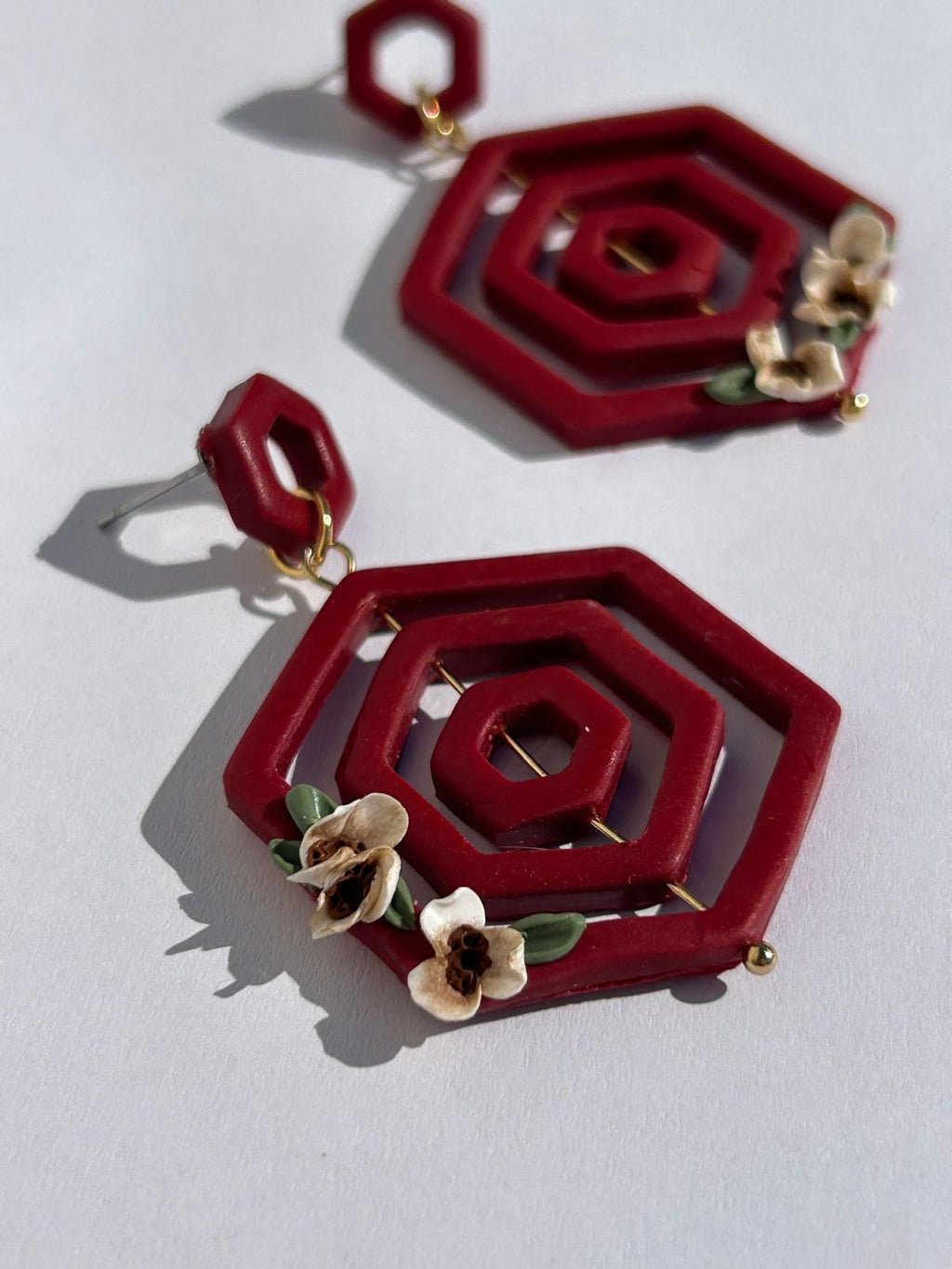 Pendientes Arachne -  burdeos
