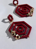 Pendientes Arachne -  burdeos