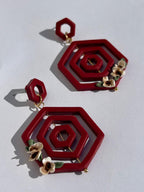 Pendientes Arachne -  burdeos
