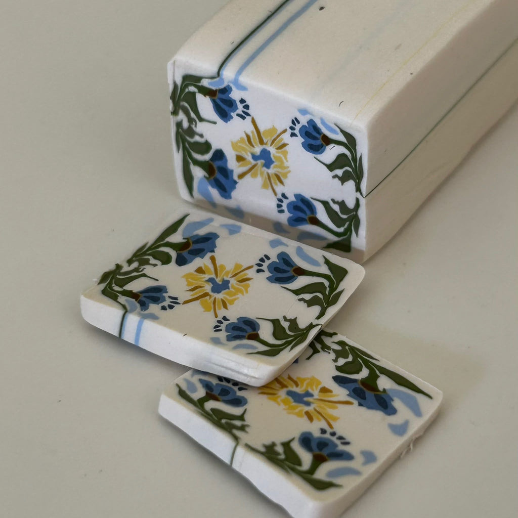Pendientes Dionisio - estampado flor mediterránea