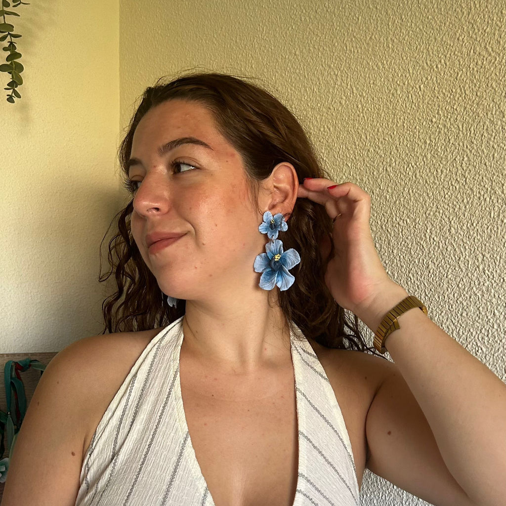 Pendientes Dúo de Hibiscos