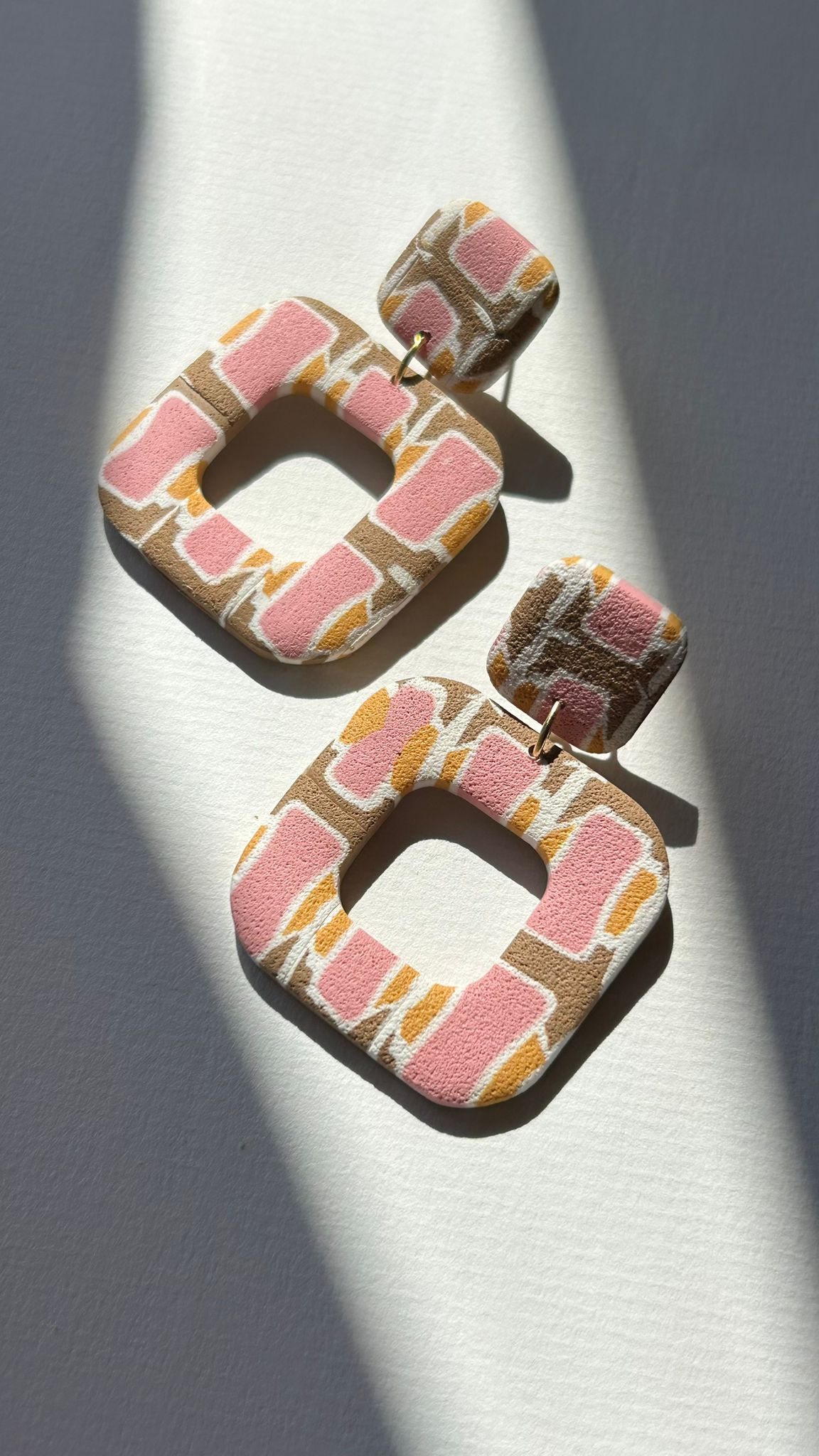 Pendientes Harmonia - azulejos rosas
