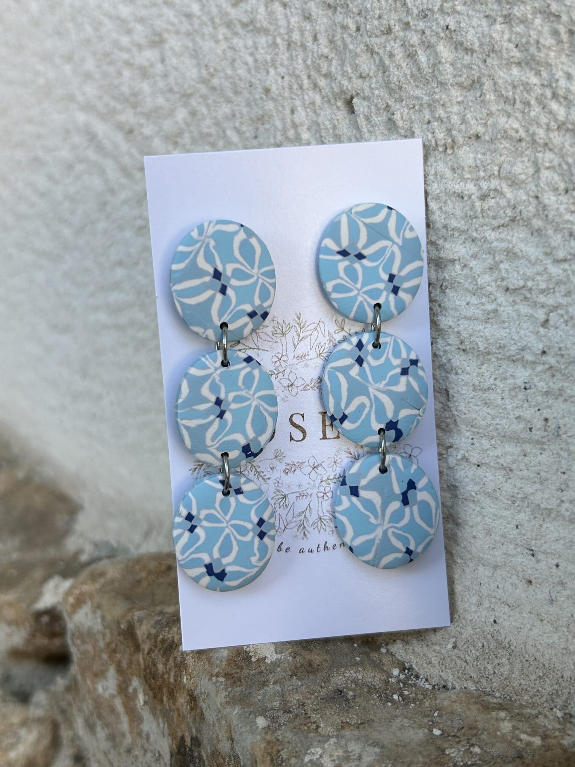 Pendientes Dionisio - azulejos azules