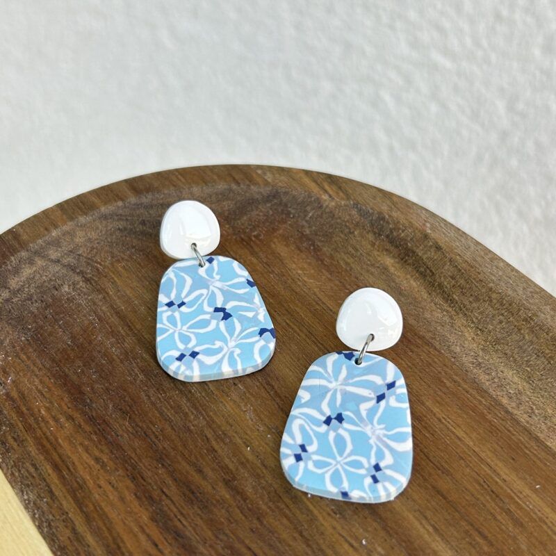 Pendientes Clio - azulejos azules