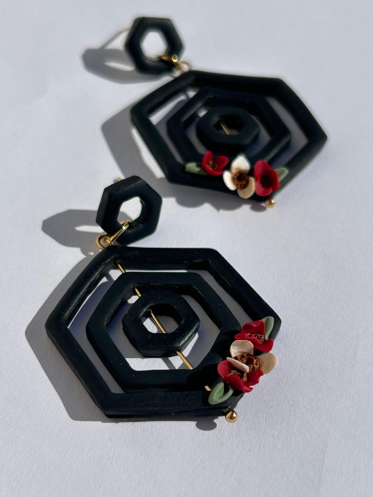 Pendientes Arachne - negro
