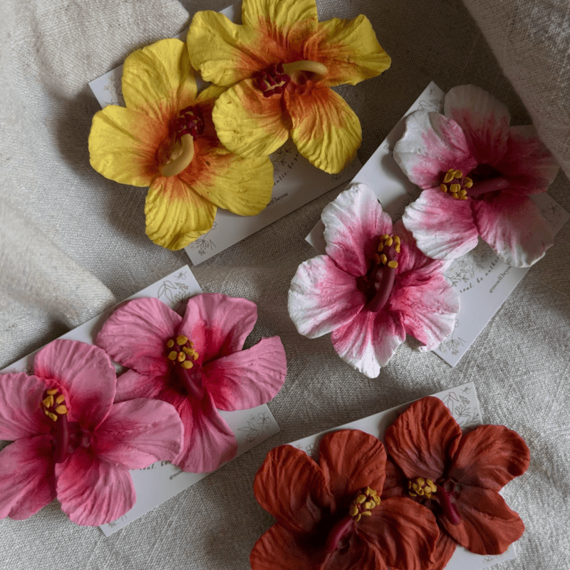 Pendientes Hibiscos
