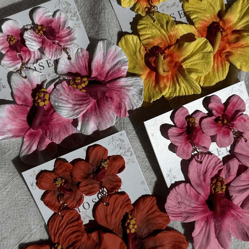 Pendientes Dúo de Hibiscos